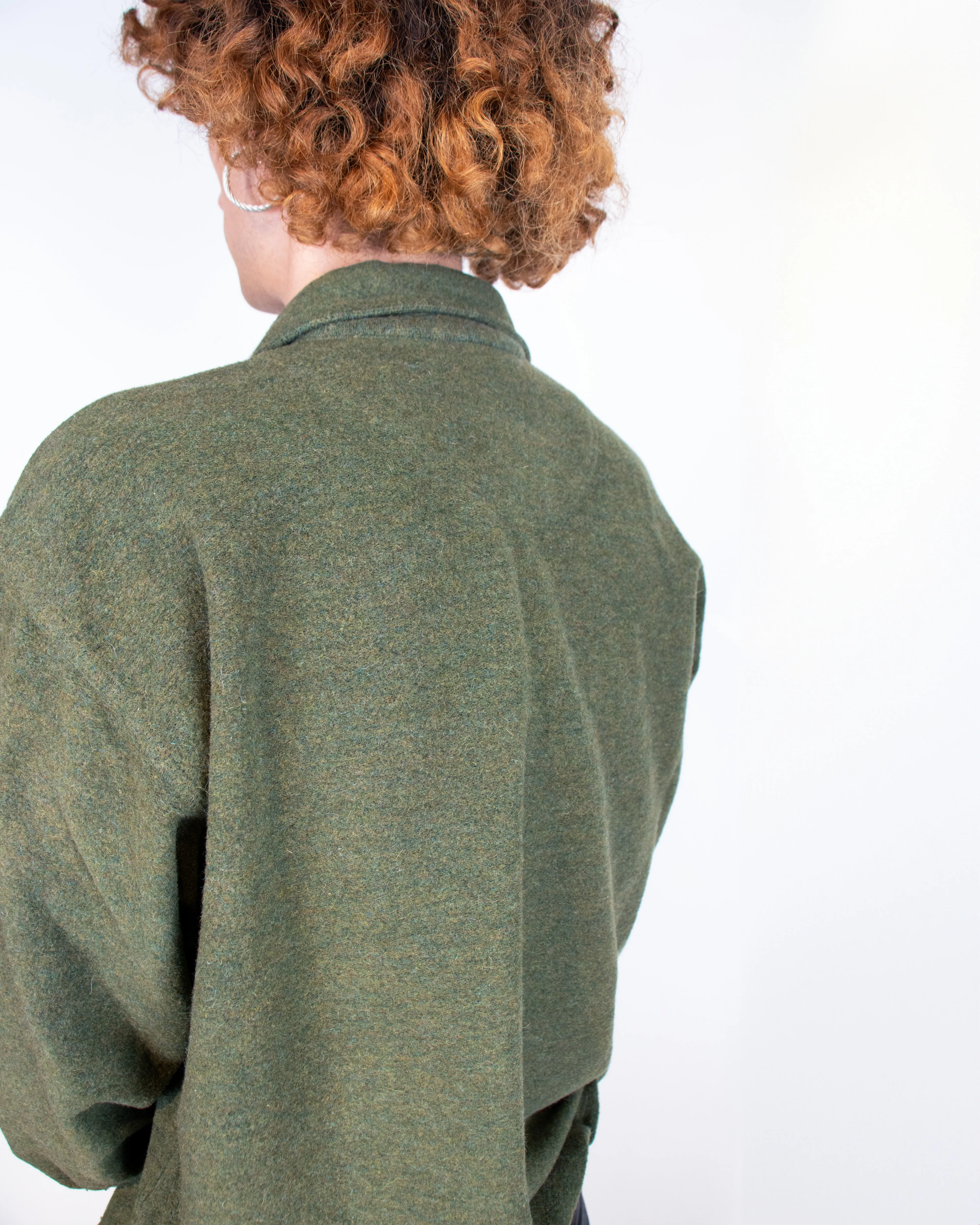 1990s Pierre Balmain Green Wool Mix Sweater S/M