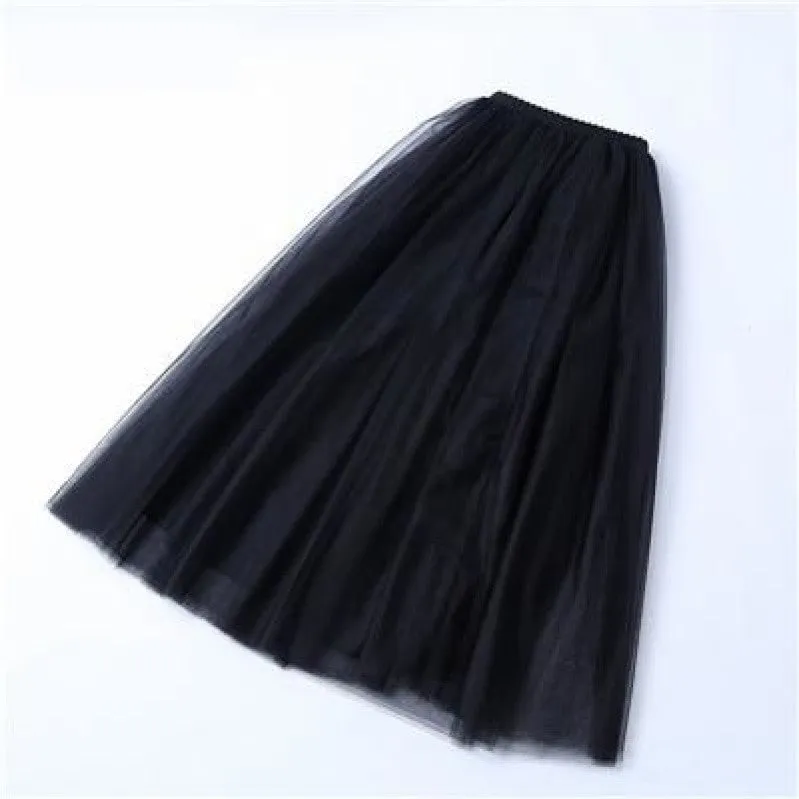 4 Layer Maxi Ankle Length Organza  Bridesmaid Wedding Skirt One Size