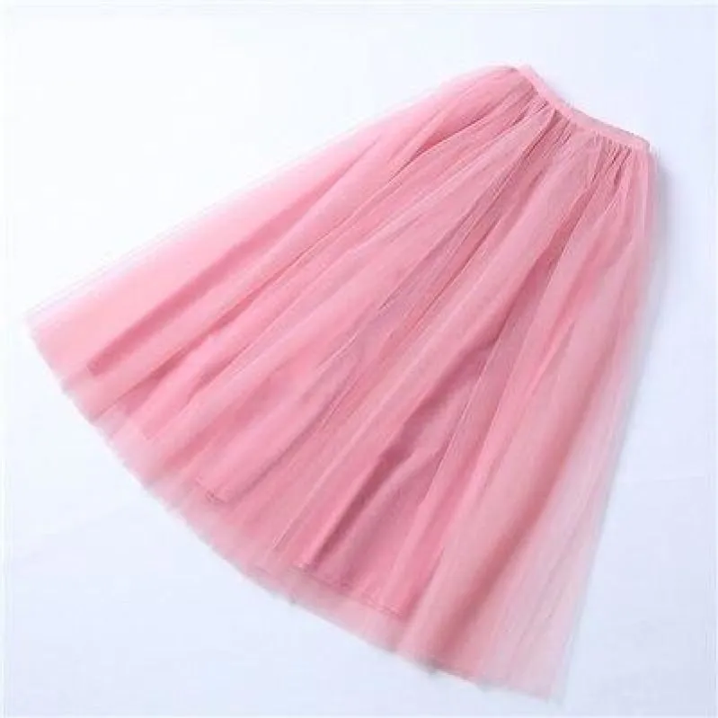 4 Layer Maxi Ankle Length Organza  Bridesmaid Wedding Skirt One Size