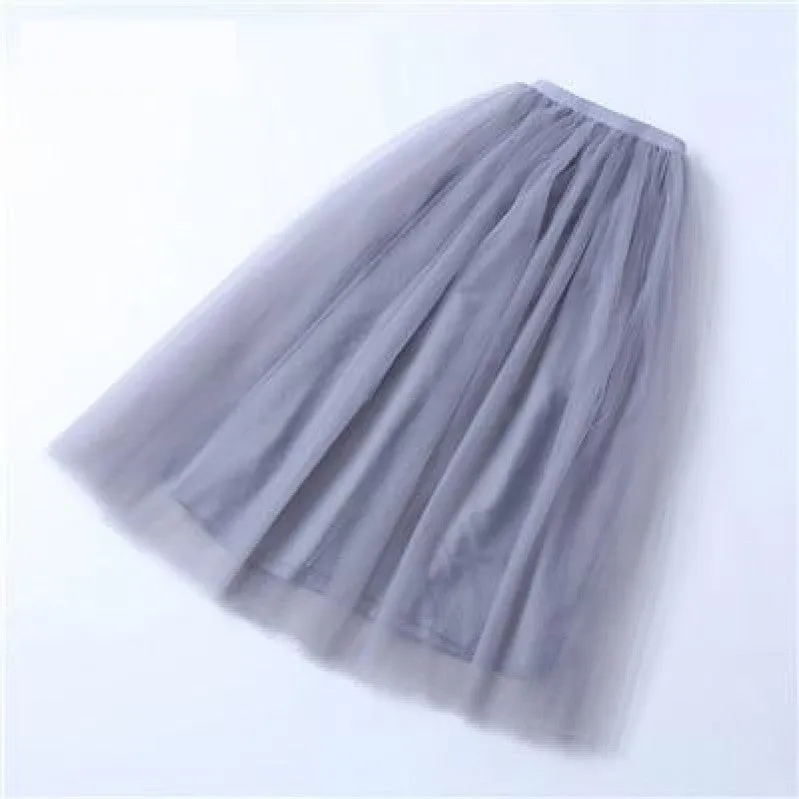 4 Layer Maxi Ankle Length Organza  Bridesmaid Wedding Skirt One Size