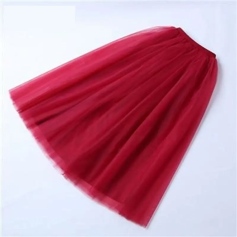 4 Layer Maxi Ankle Length Organza  Bridesmaid Wedding Skirt One Size