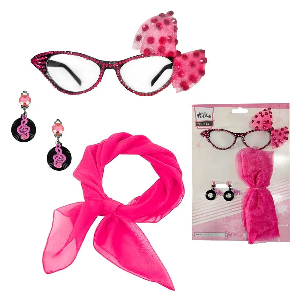 50's Pink Instant Dress Up Accessories set