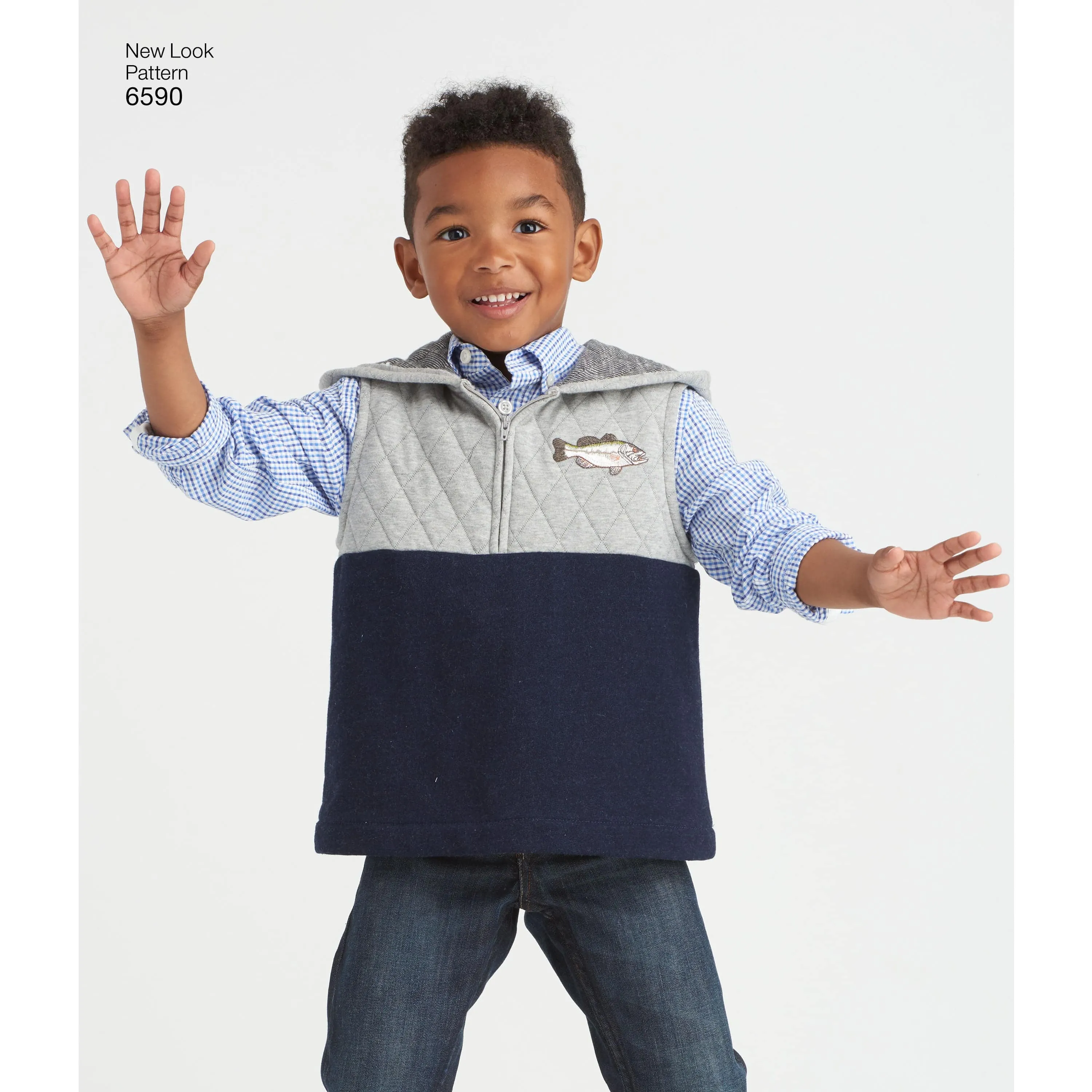 6590 New Look Pattern 6590 Child's Pullover Vest or Top