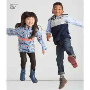 6590 New Look Pattern 6590 Child's Pullover Vest or Top