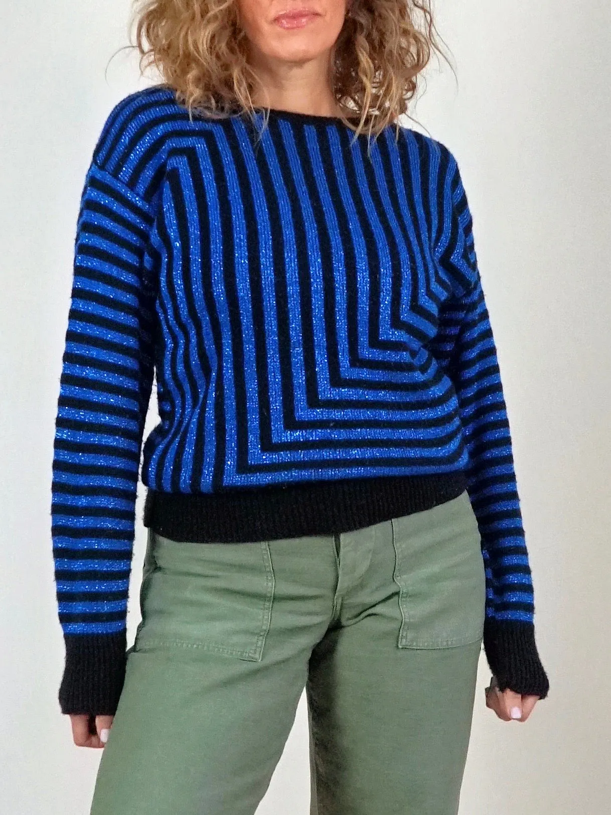 80's New Wave Lurex Sweater