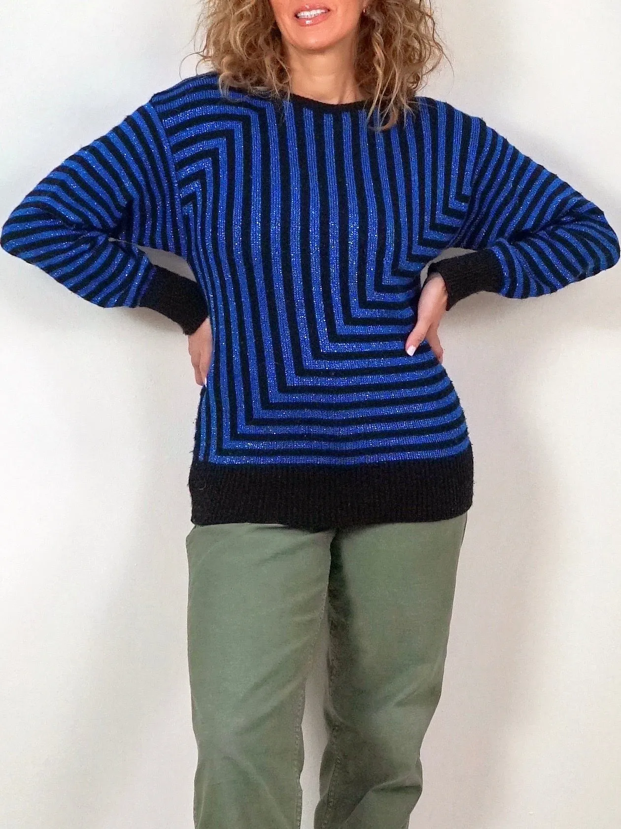 80's New Wave Lurex Sweater