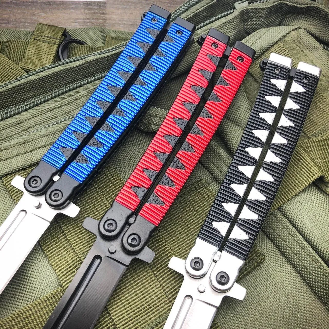 9.5" Samurai Japanese Style Tanto Blade Balisong Butterfly Knife