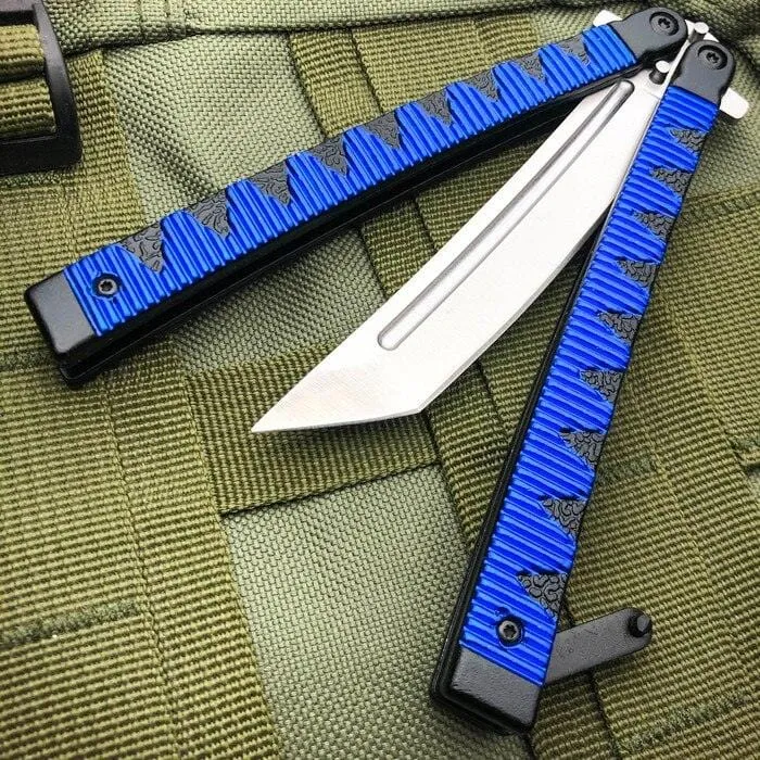 9.5" Samurai Japanese Style Tanto Blade Balisong Butterfly Knife