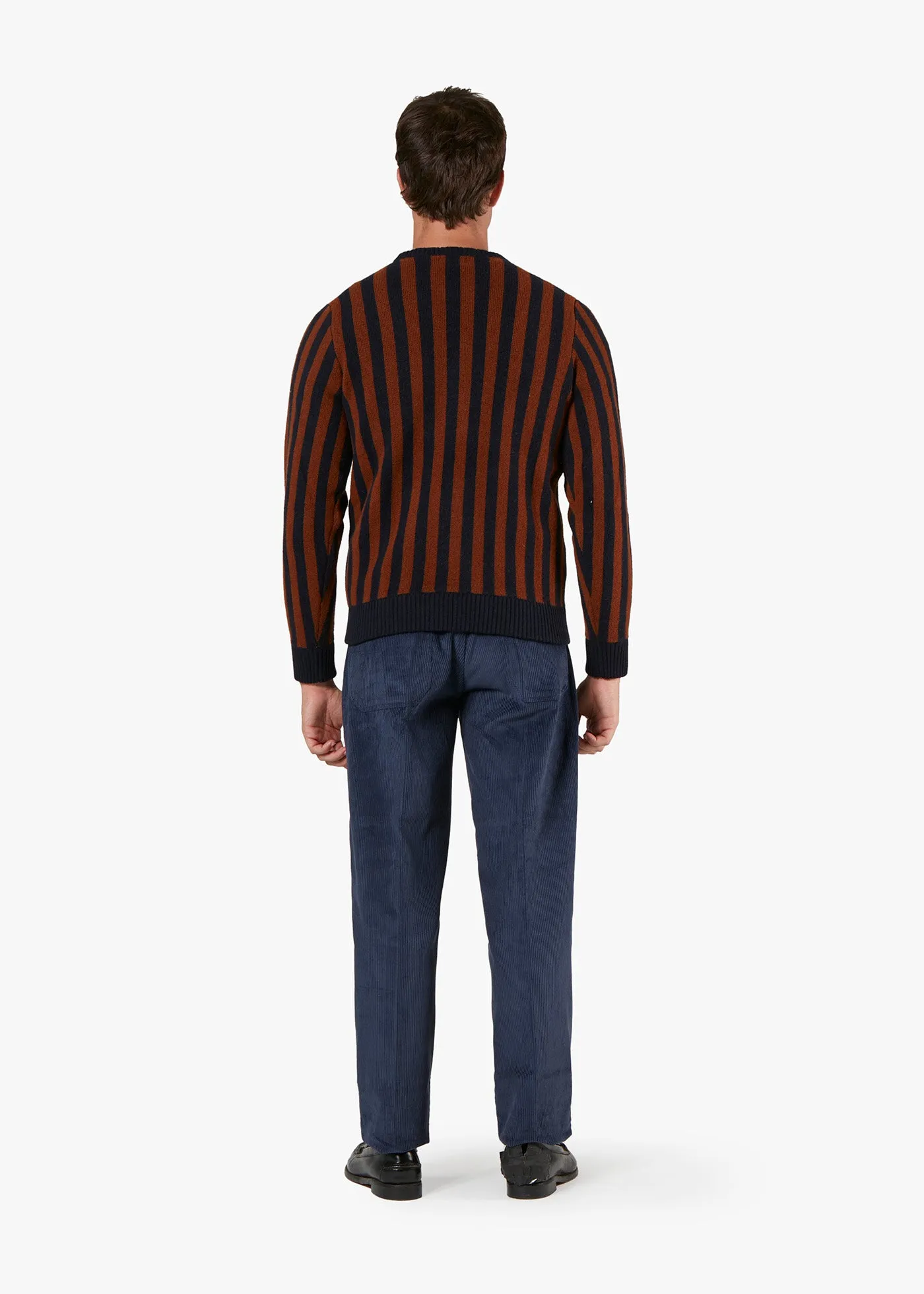 AAMBUNTI ROUND-NECKED STRIPED SWEATER