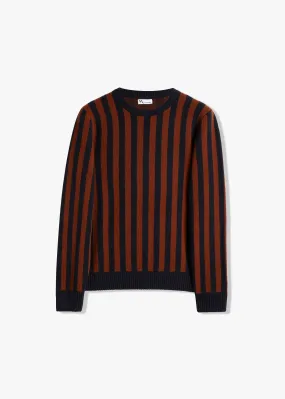 AAMBUNTI ROUND-NECKED STRIPED SWEATER