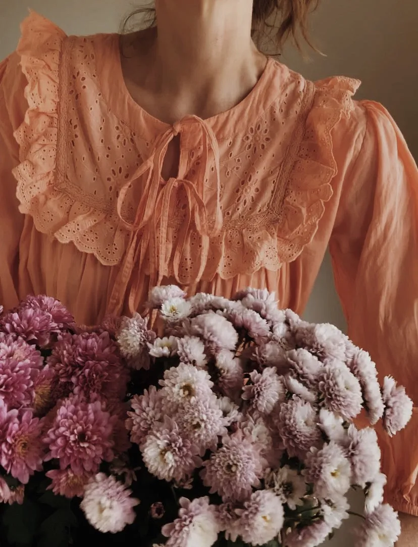 ABERDEEN ALMOST APRICOT COTTON LACE DRESS