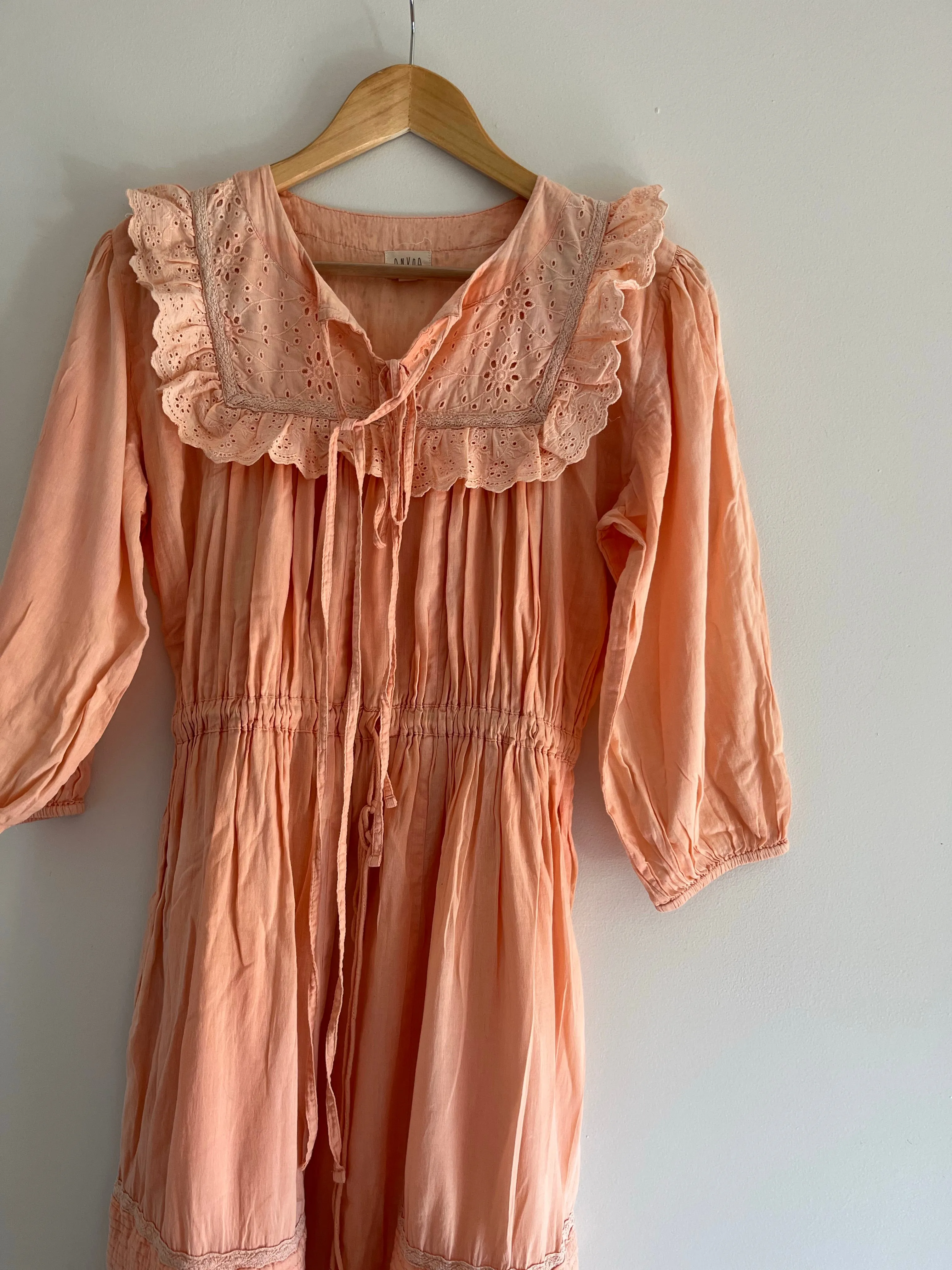 ABERDEEN ALMOST APRICOT COTTON LACE DRESS