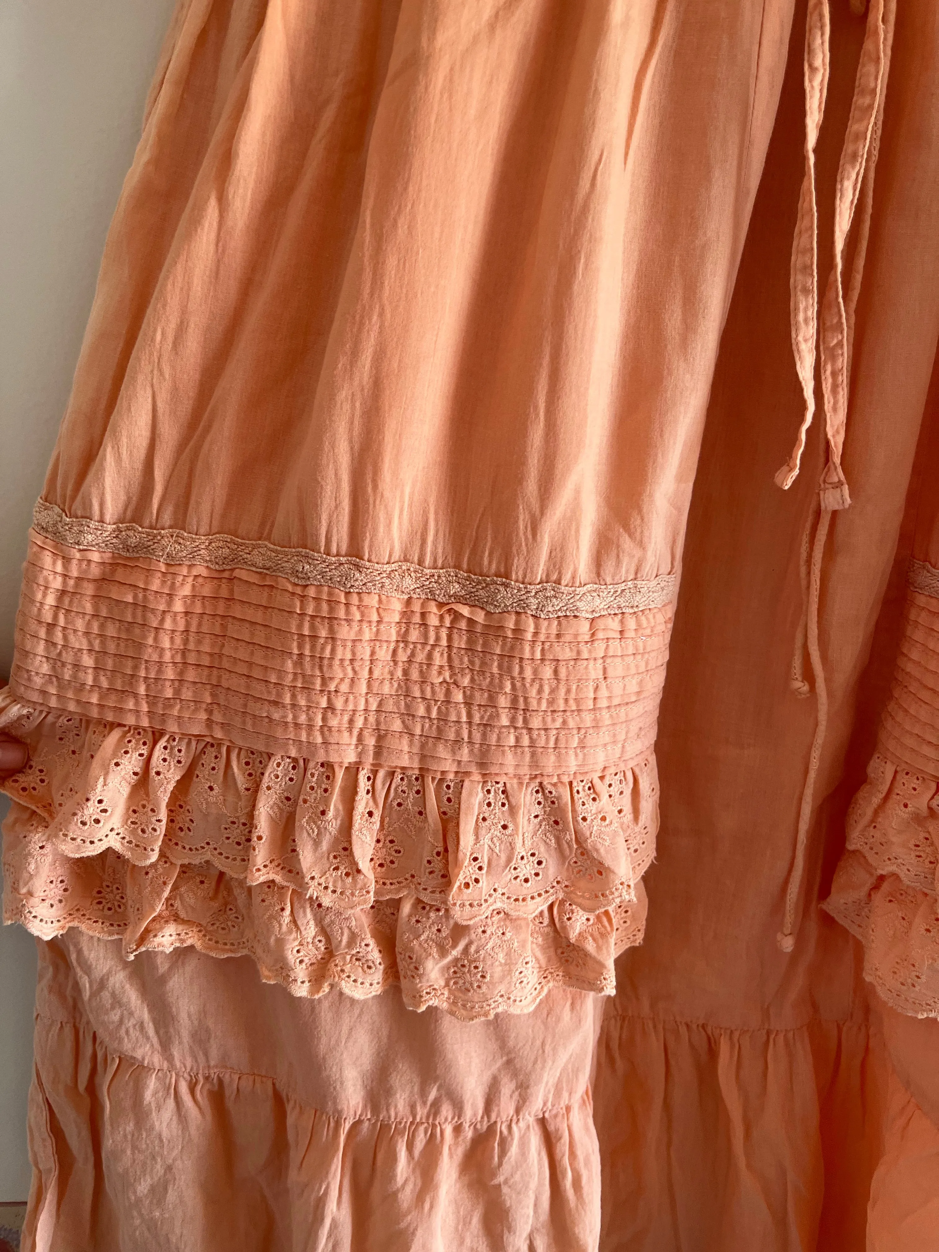 ABERDEEN ALMOST APRICOT COTTON LACE DRESS