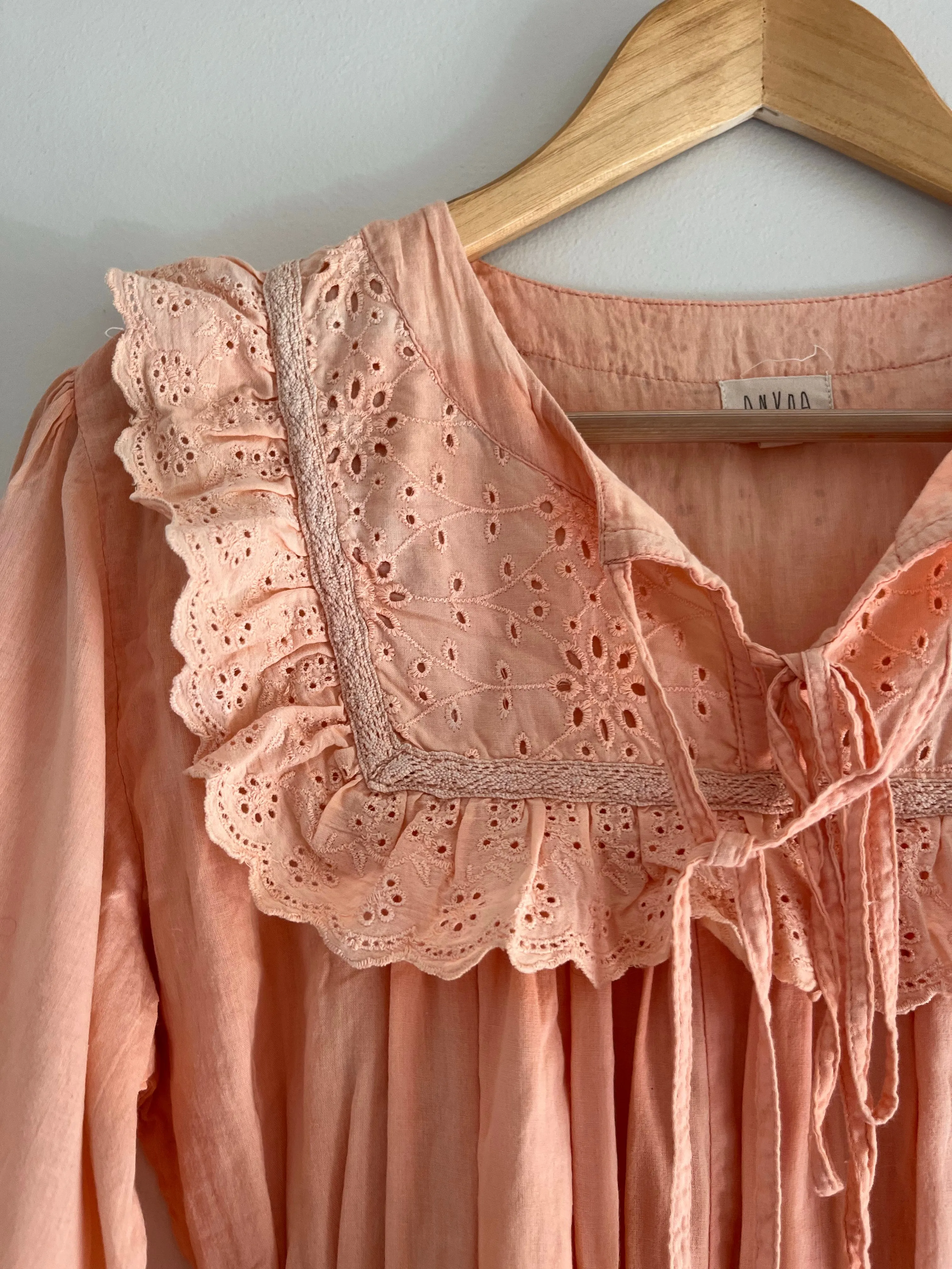 ABERDEEN ALMOST APRICOT COTTON LACE DRESS