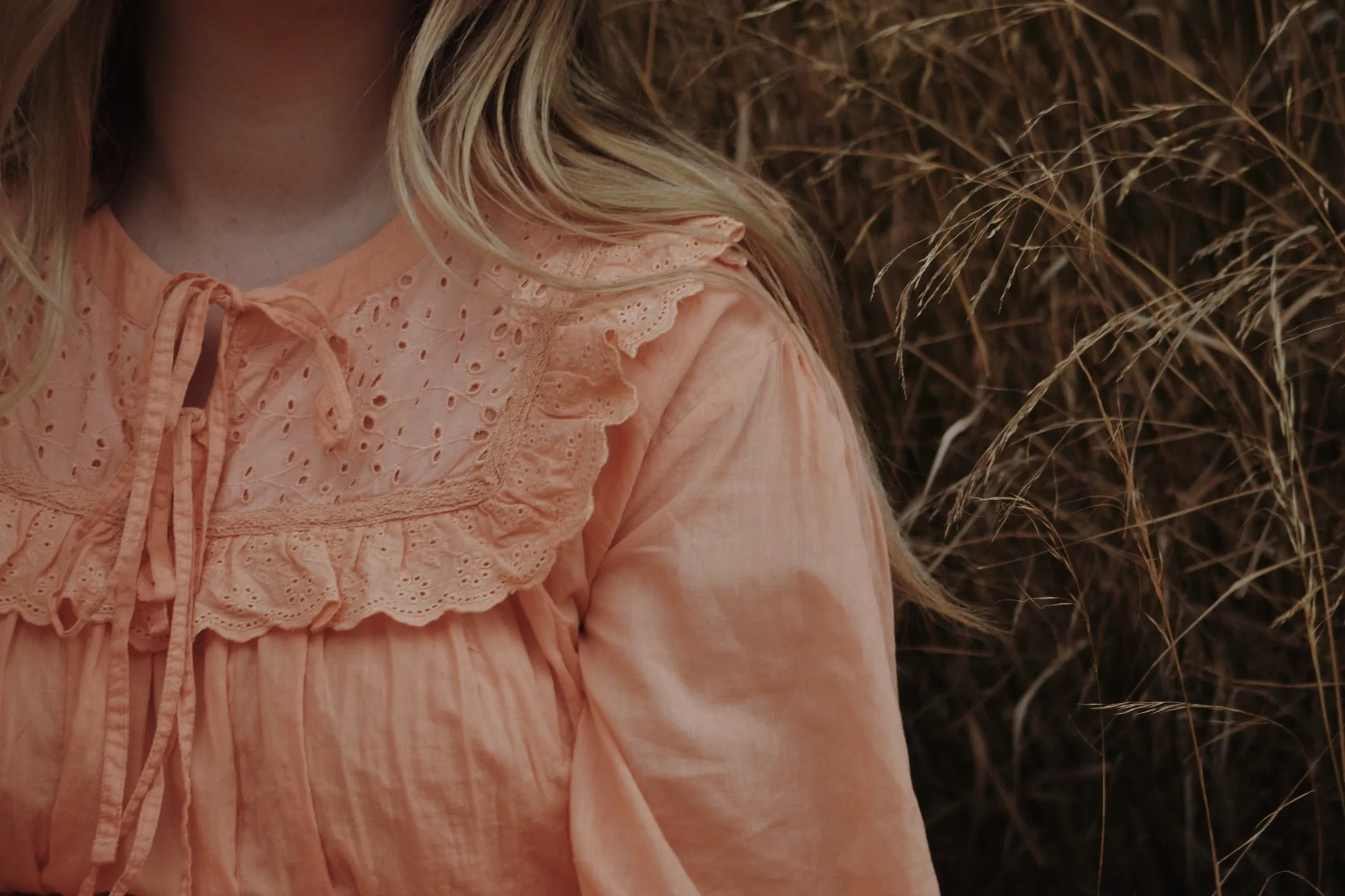 ABERDEEN ALMOST APRICOT COTTON LACE DRESS