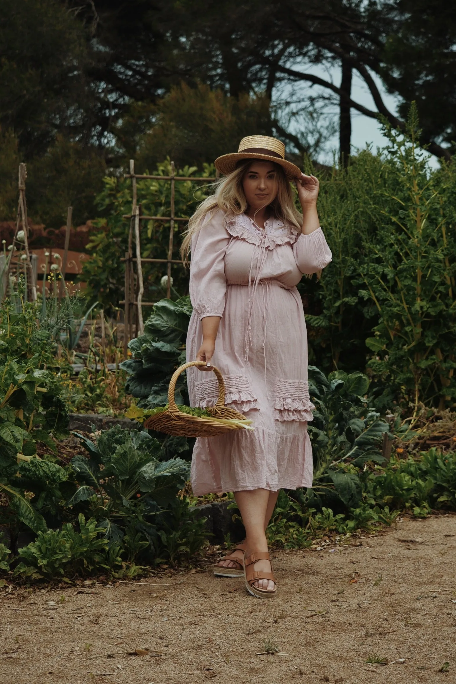 ABERDEEN PASTEL PINK COTTON LACE DRESS