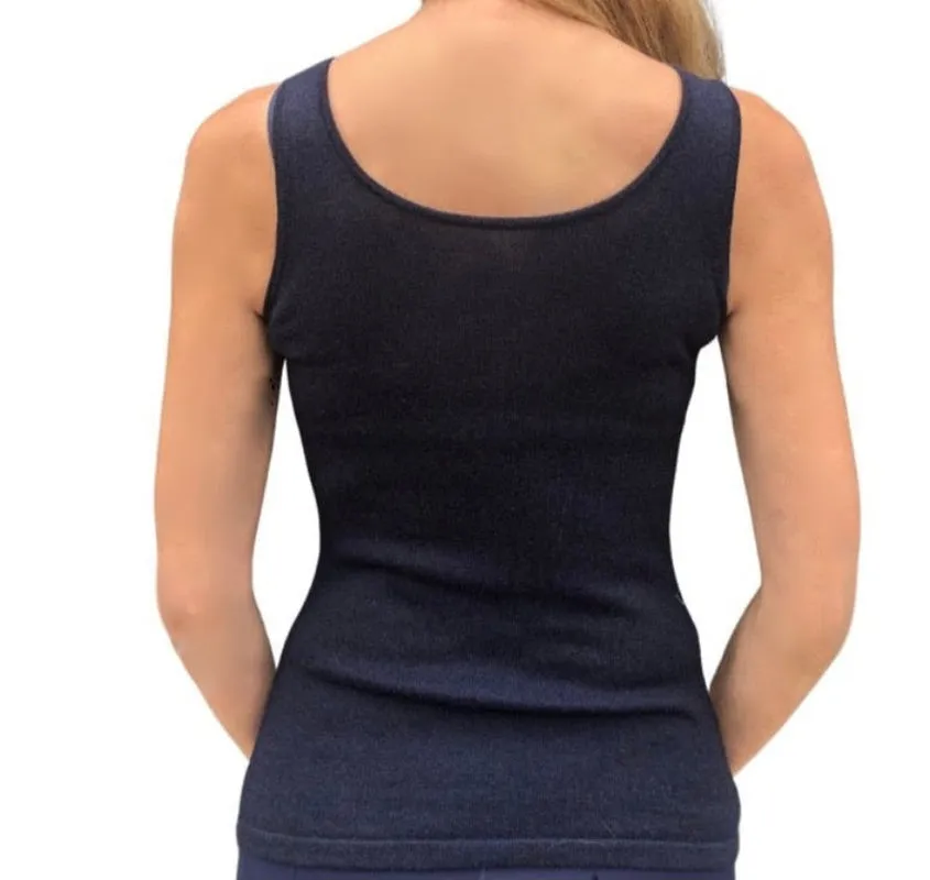 Alashan Cashmere 2-Way Tank - Navy