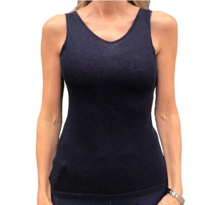 Alashan Cashmere 2-Way Tank - Navy