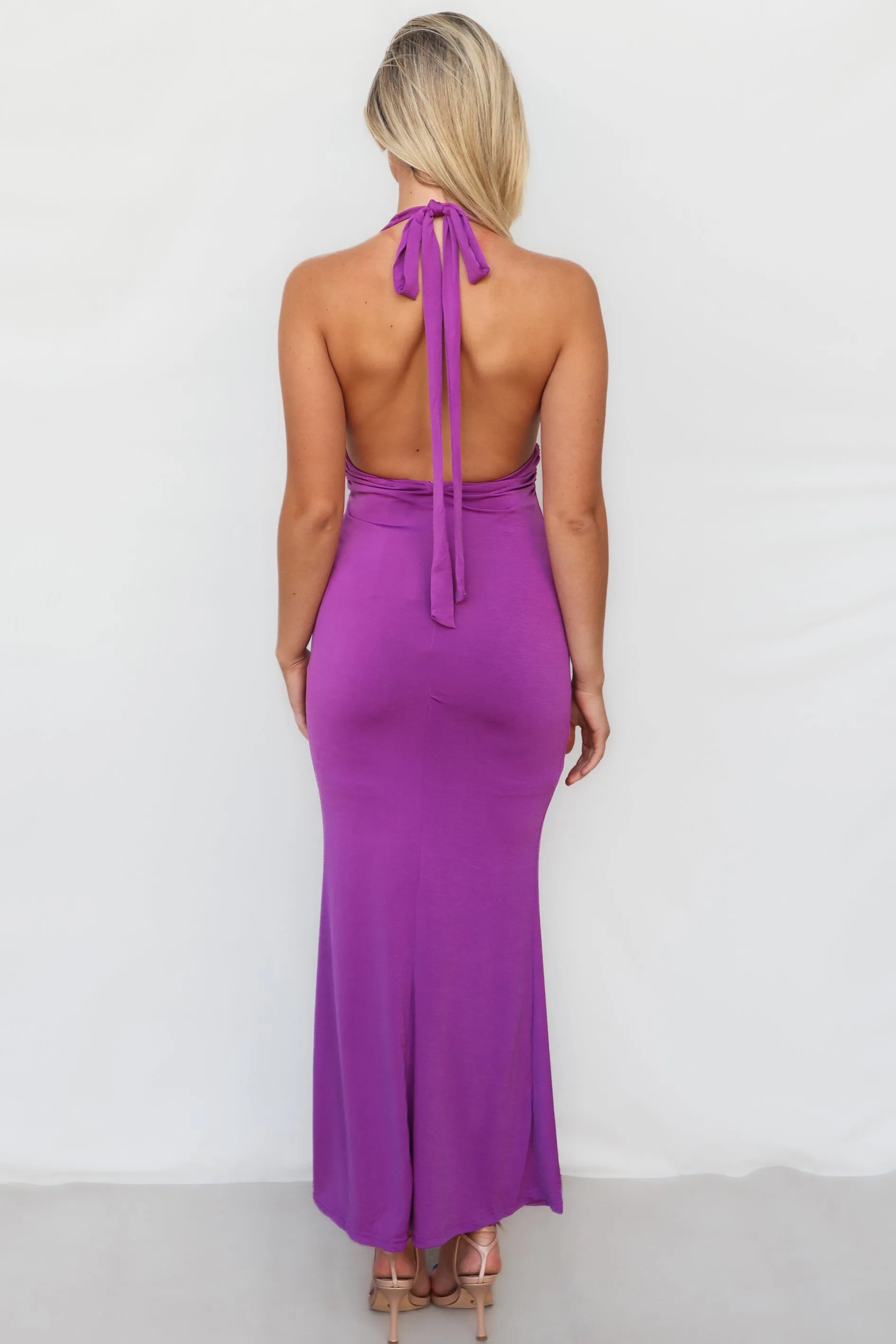 Alina Midi Dress - Purple