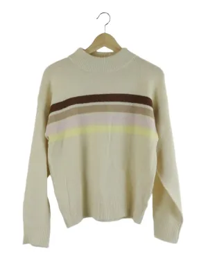 All About Eve 'Jane' Beige, Pink and Yellow Striped Jumper 10 | BNWT