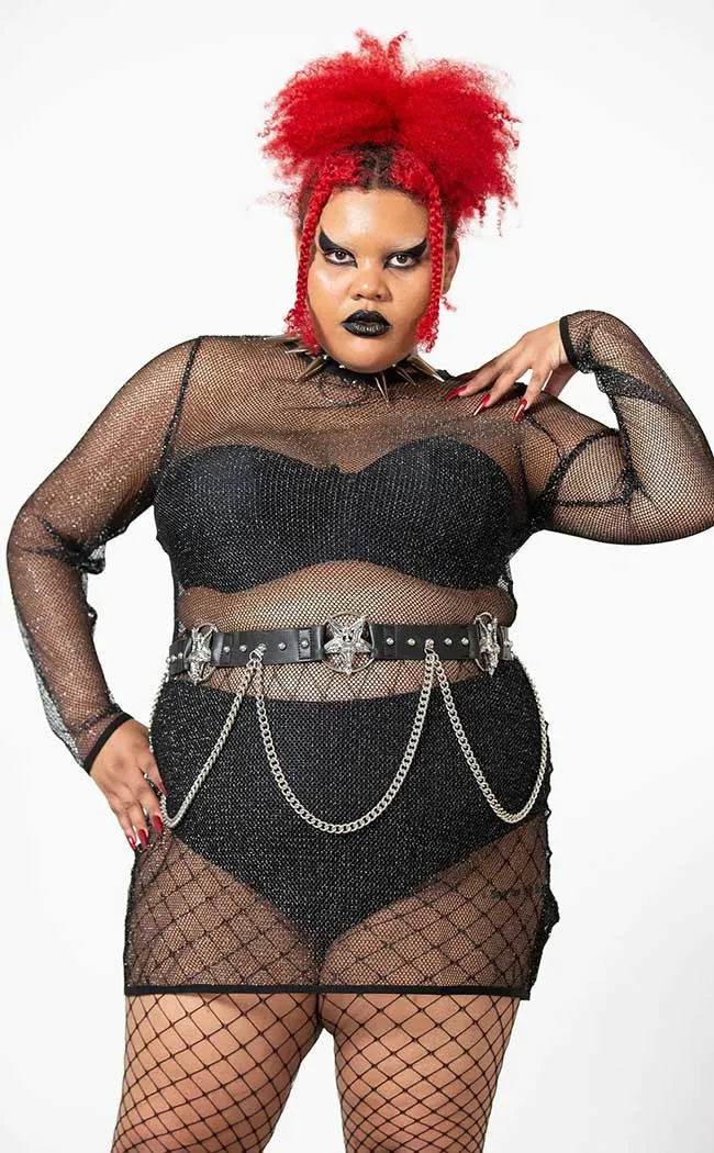 Allnighter Fishnet Dress [Plus-Size]