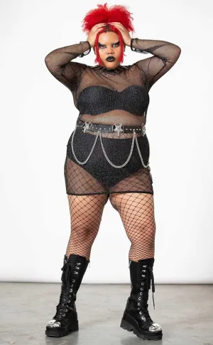 Allnighter Fishnet Dress [Plus-Size]