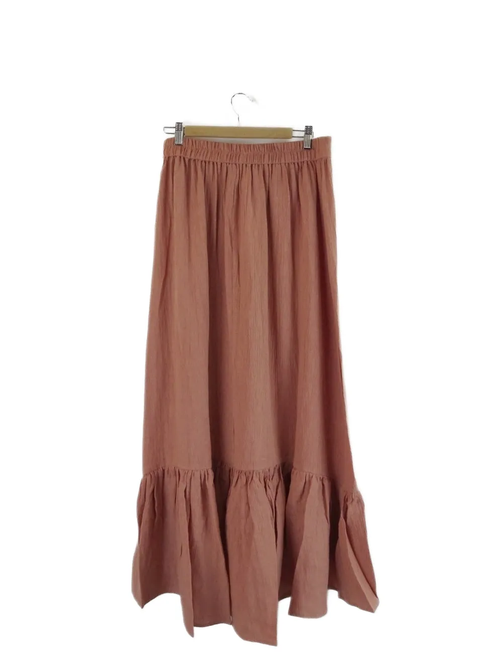 Amelius 'Saloma' Peach Linen Maxi Skirt XL | BNWT