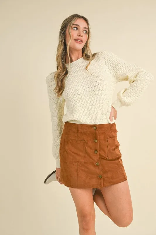 Ana Scalloped Sweater