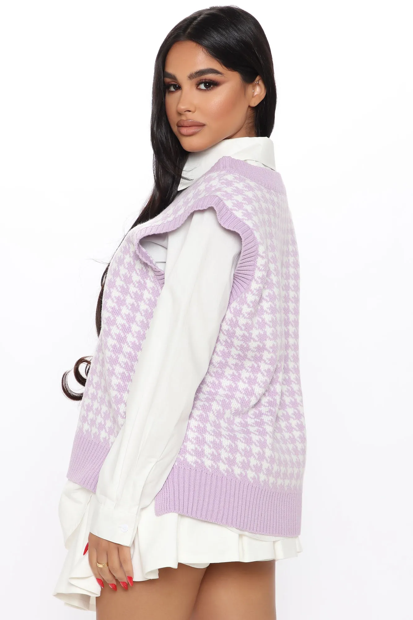 Angelina Sweater Vest - Lavender