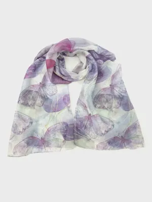 Anima Butterfly Scarf Iris Purple