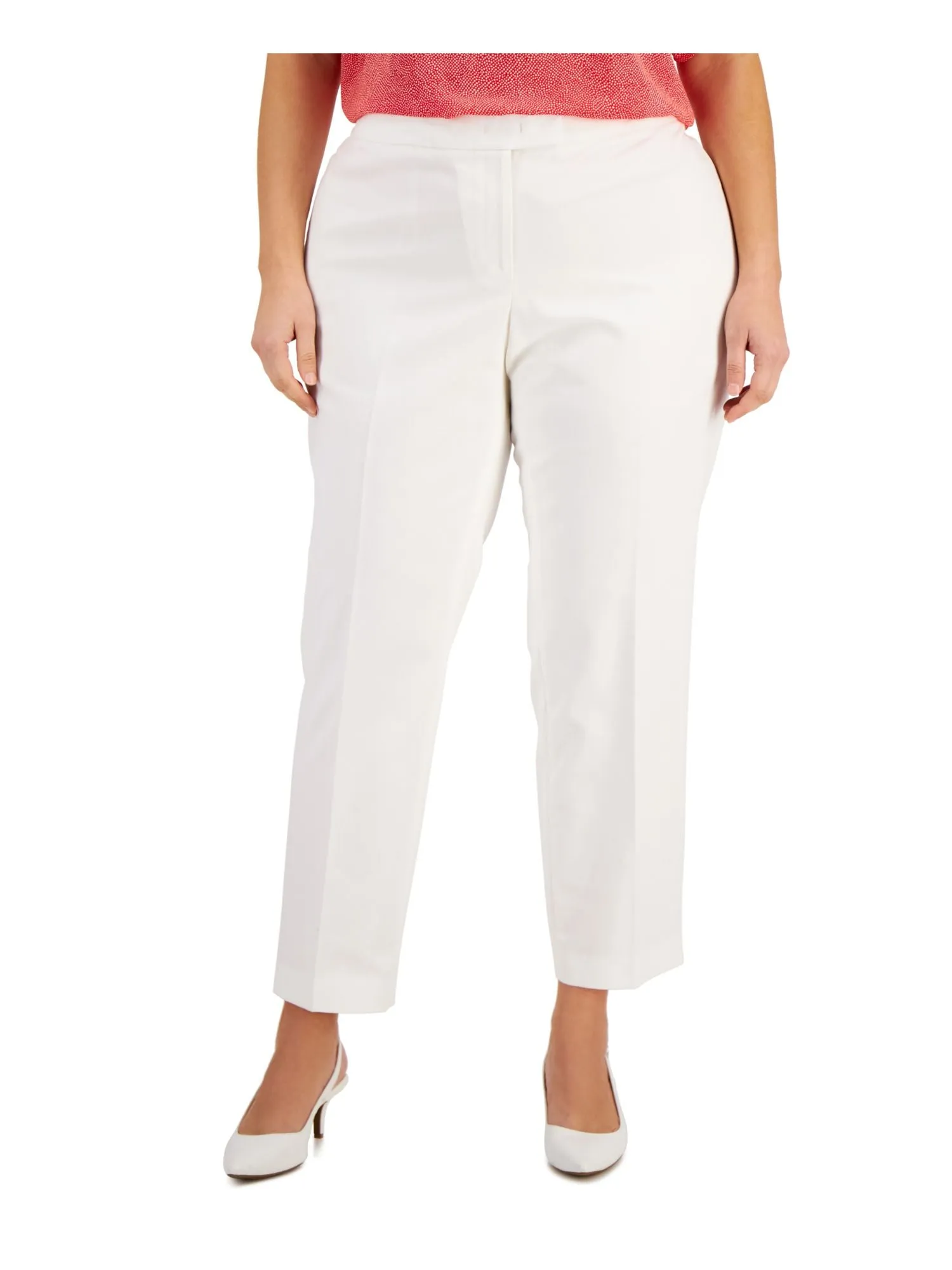 ANNE KLEIN Womens Zippered Wear To Work Straight leg Pants