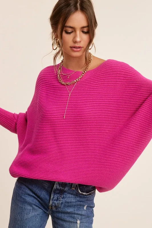 Baggy Look Dolman Sleeve Mae Sweater