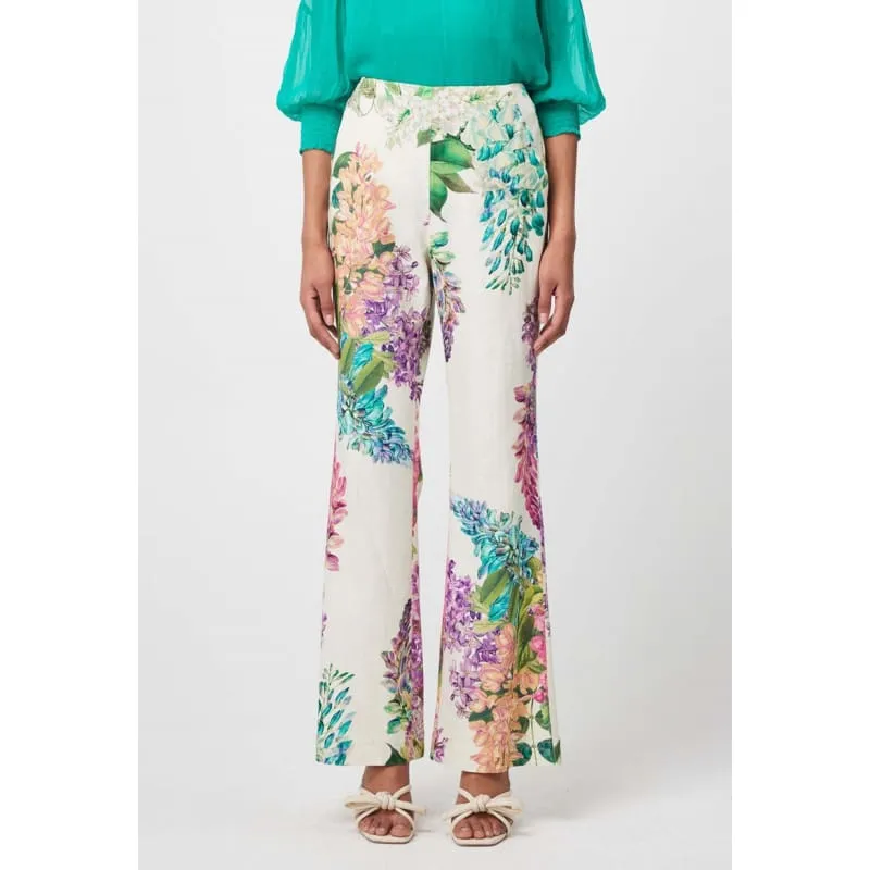 Bahia Linen Viscose Pant | Wisteria Alba