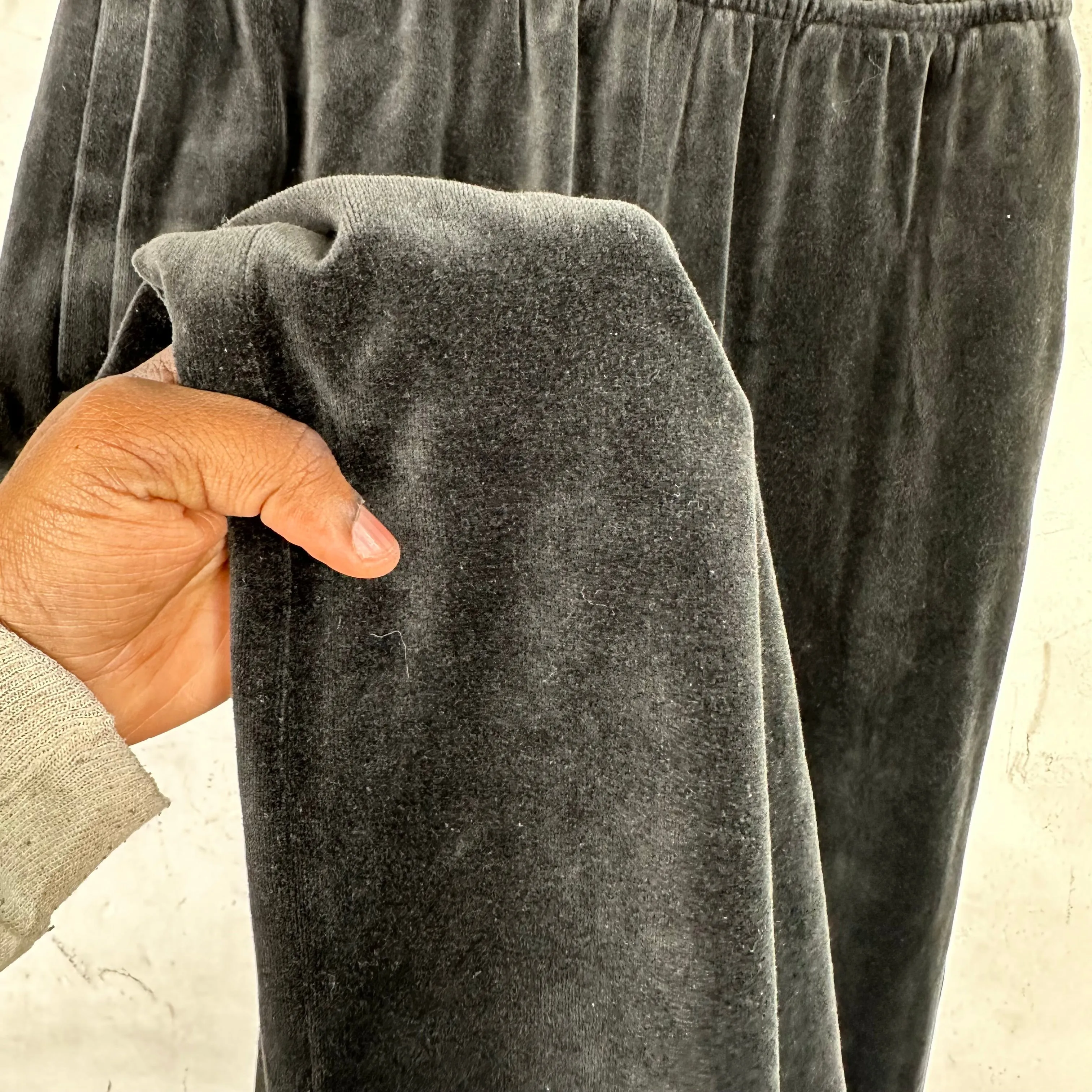 Balenciaga Velour Wide Leg Sweatpants