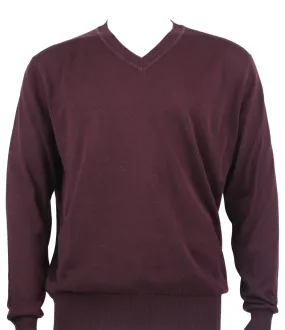 Bassiri L/S V-Neck Plum Sweater 627