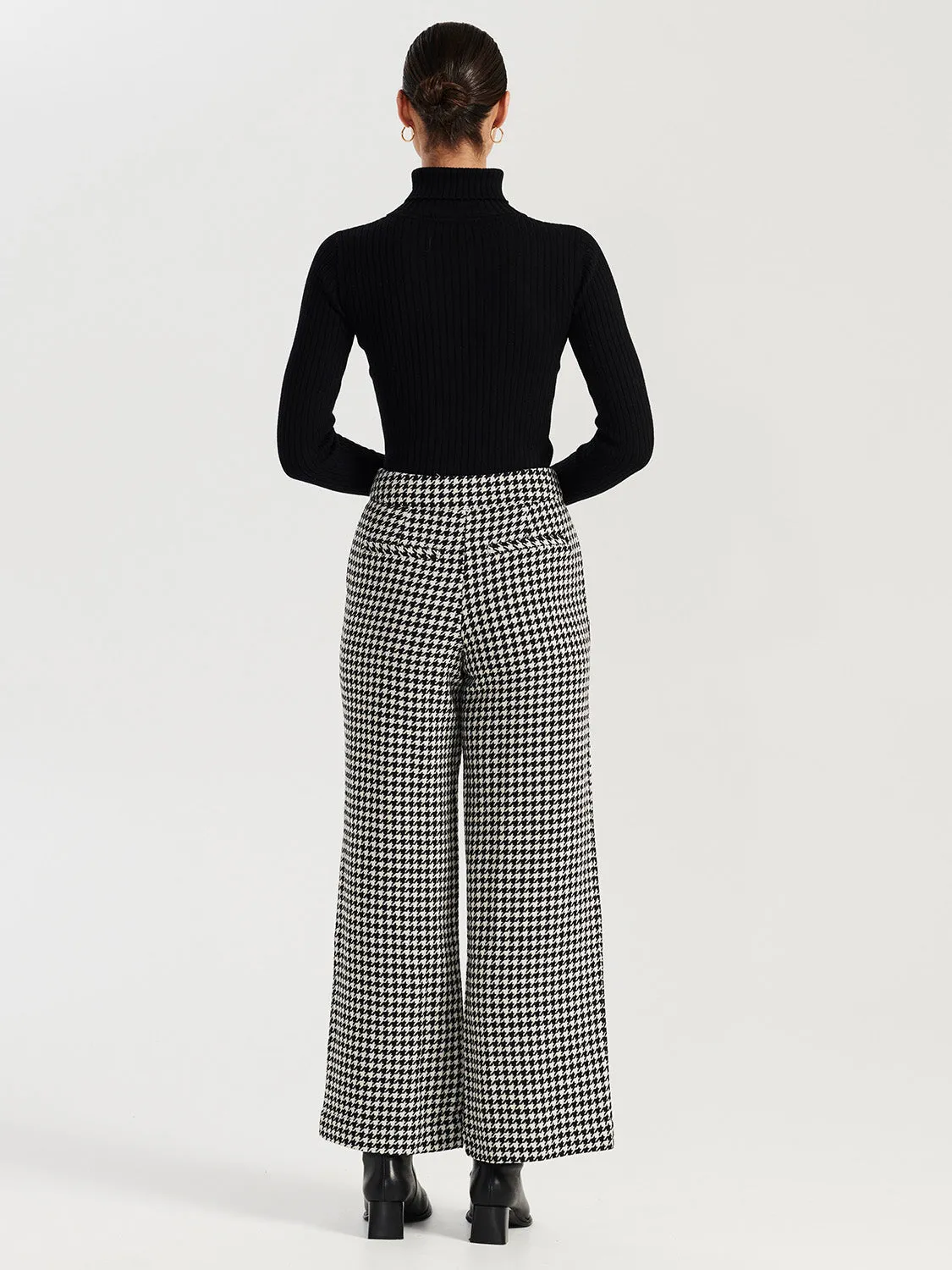 Bella Woven Pant - Houndstooth