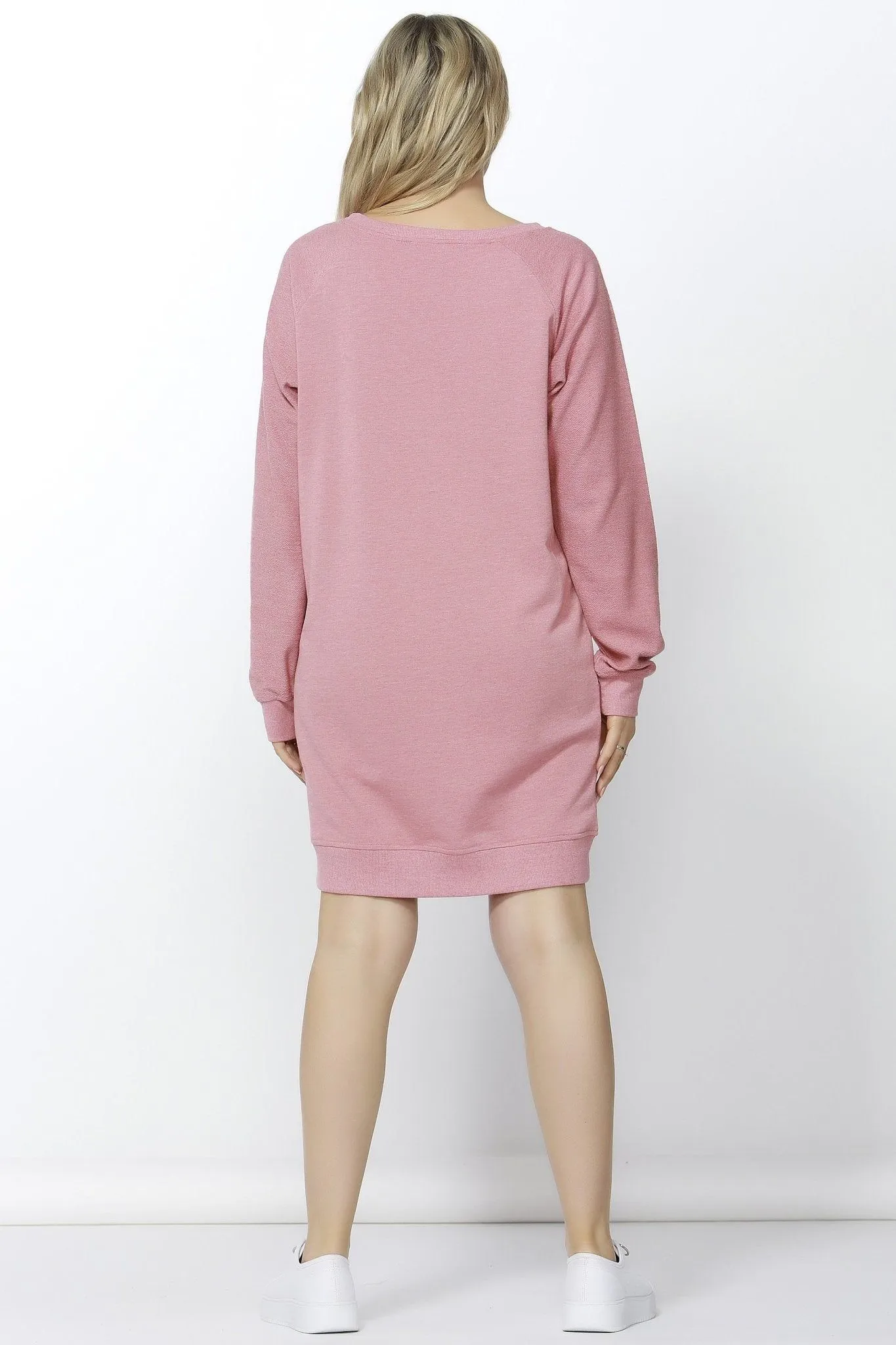 Betty Basics Nico Sweater Dress in Rose Pink