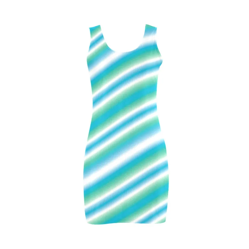 biased biscayne atoll blue Medea Vest Dress (Model D06)