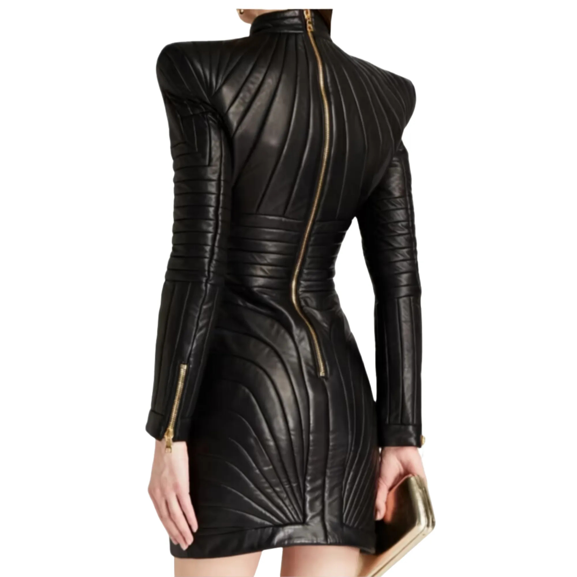 Black Leather Dress for Women