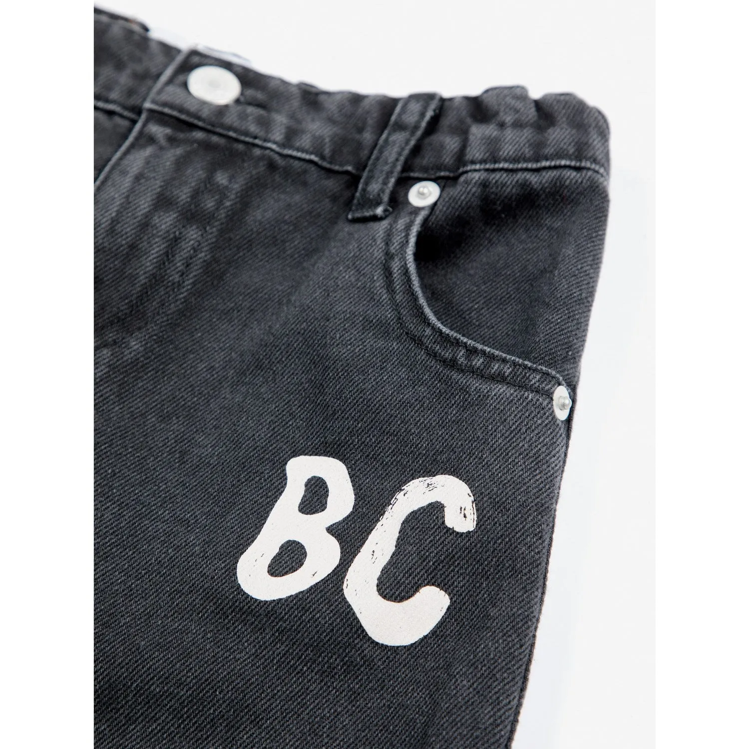 Bobo Choses Black B.C Shadow Denim Baggy Pants