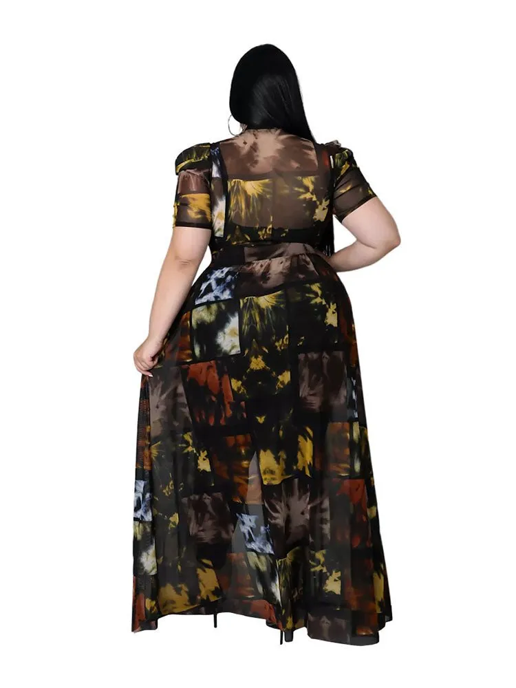 Bold Artistry Plus Size Two-Piece Maxi Dress