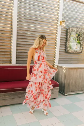 Bouquet of Roses Maxi Dress