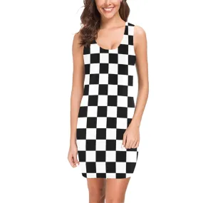 bw check print 2 Medea Vest Dress (Model D06)