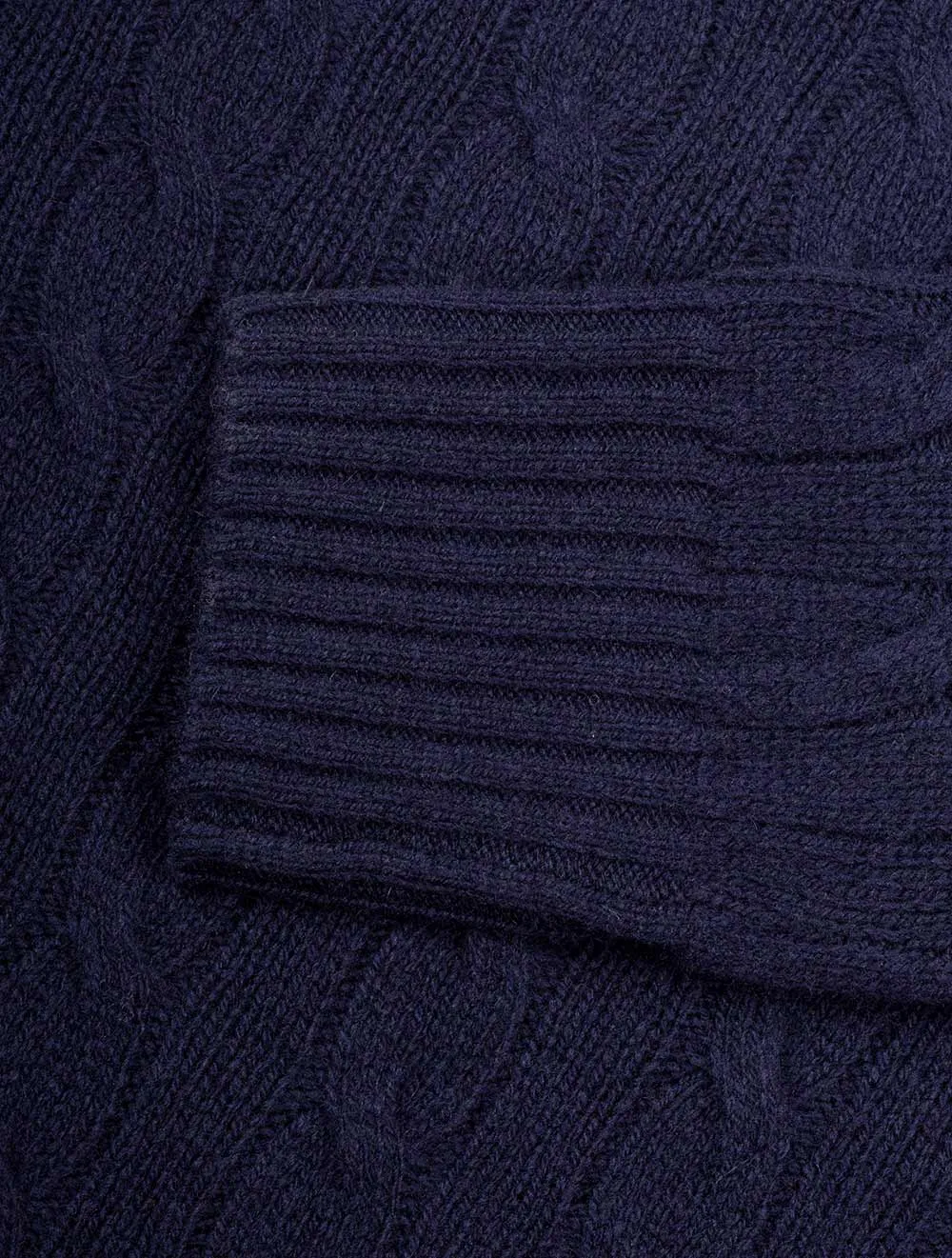 Cable-Knit Jumper Navy