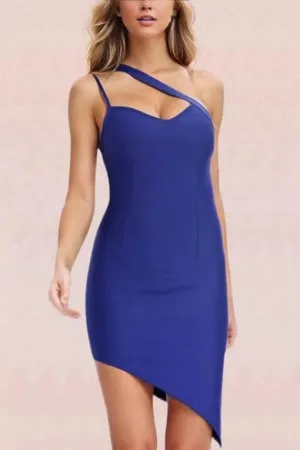 Caitlin Bandage Dress - Navy Blue