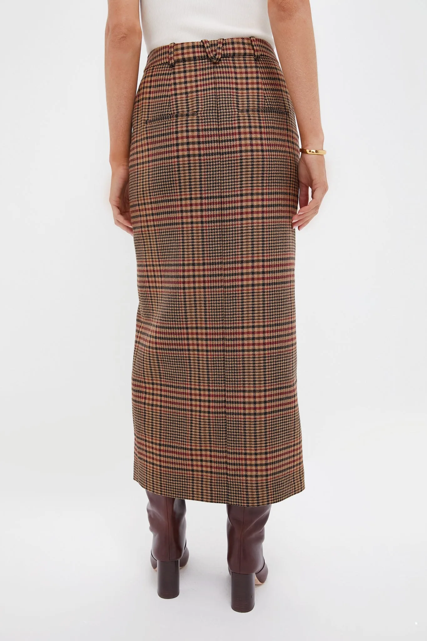 Camel and Black Maxine Skirt