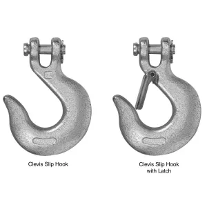 Campbell T9401624 Clevis Slip Hook, 3/8 in, 5400 lb Working Load, 43 Grade, Steel, Zinc