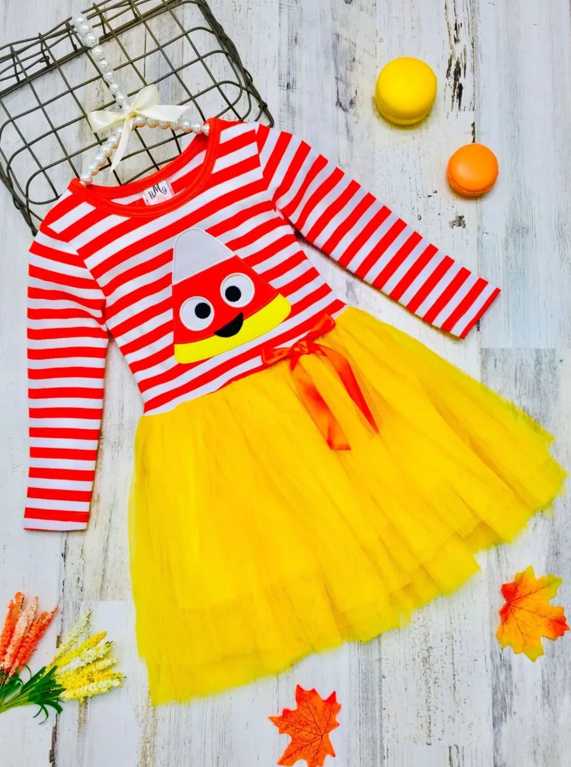 Candy Corn Kisses Tutu Dress