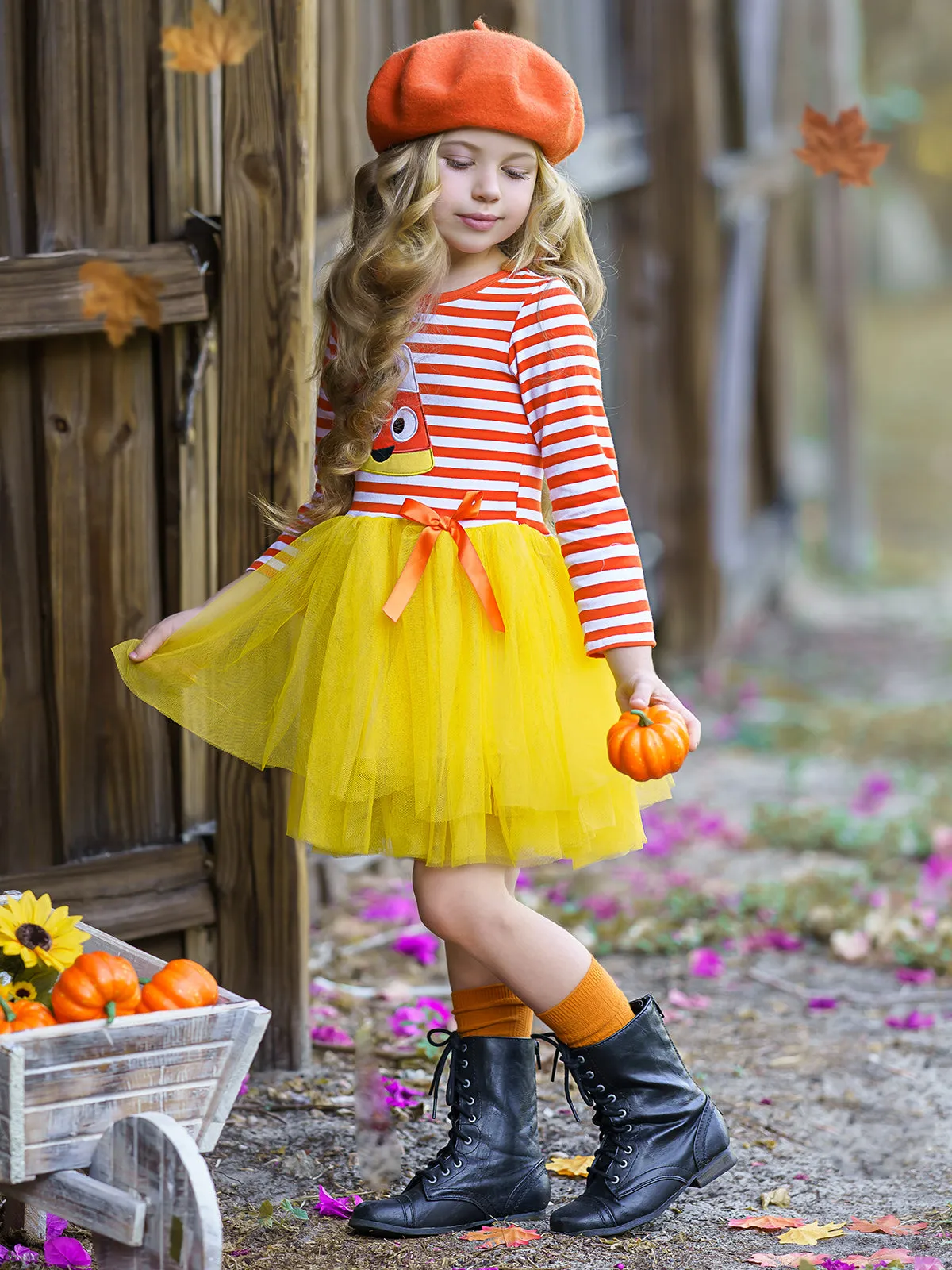 Candy Corn Kisses Tutu Dress