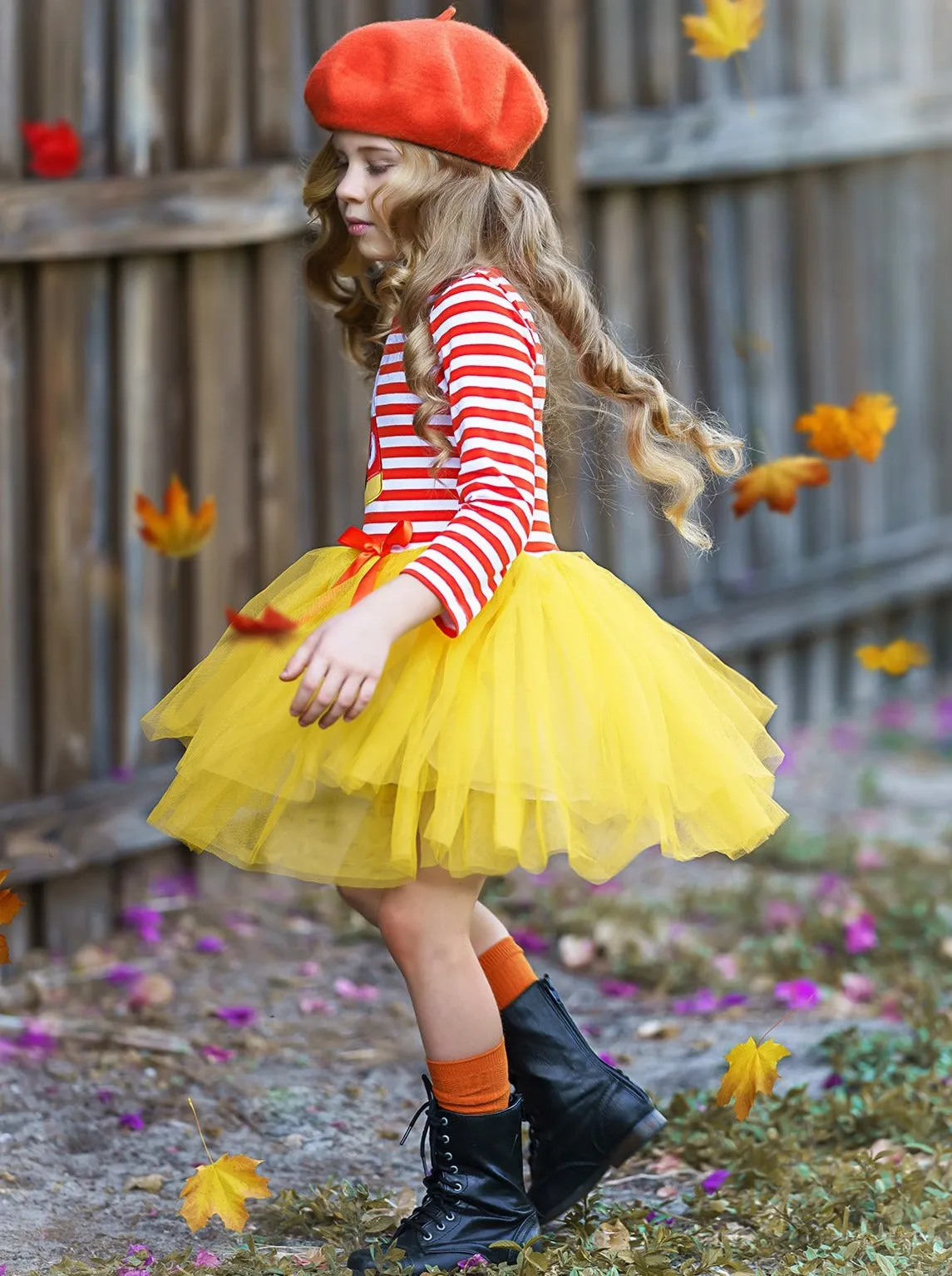 Candy Corn Kisses Tutu Dress